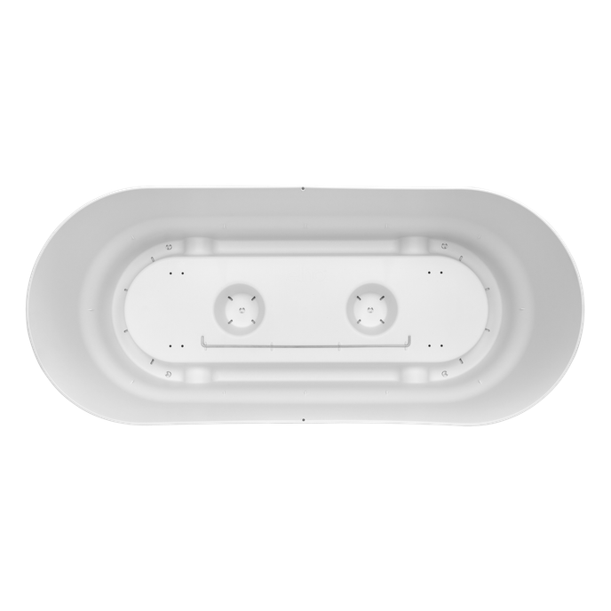 greenville pflanzgefäß 80cm rollen weiss